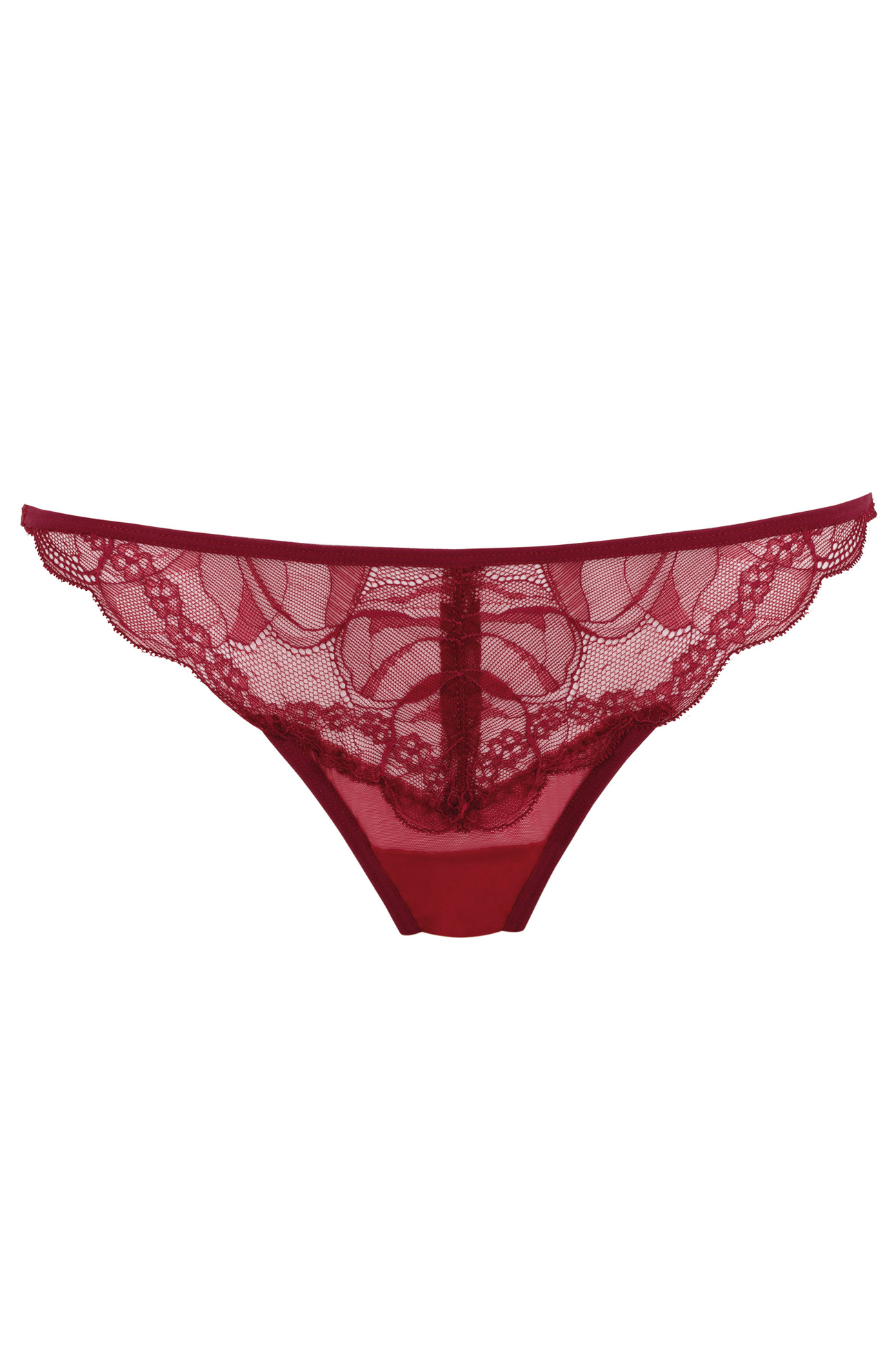 Charlize Soft Spitzen Tanga dunkelrot