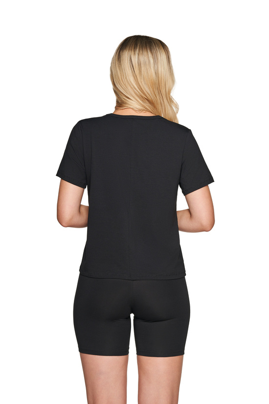 Comfy zweiteiliger Pyjama: Shorts und T-Shirt schwarz