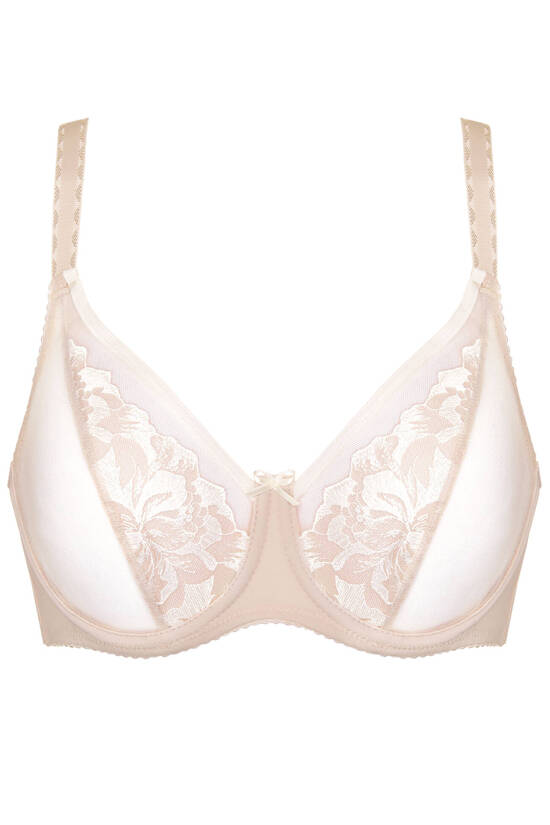 Egerie Soft Cup BH mit Stickerei beige