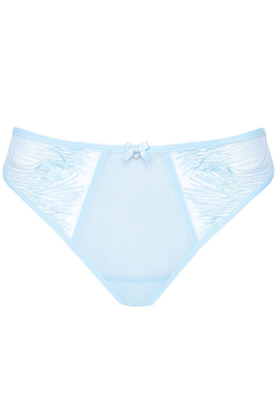 Mable Tanga mit Stickerei blau