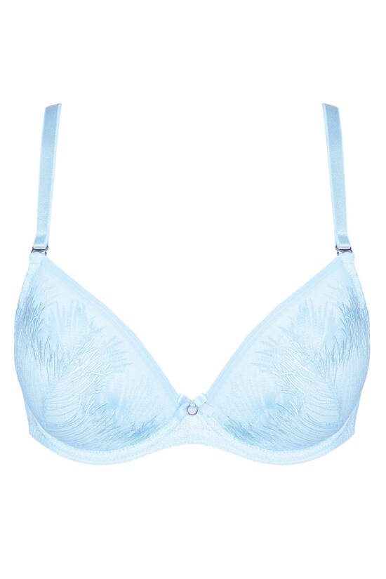 Mable bestickter Push-up BH blau