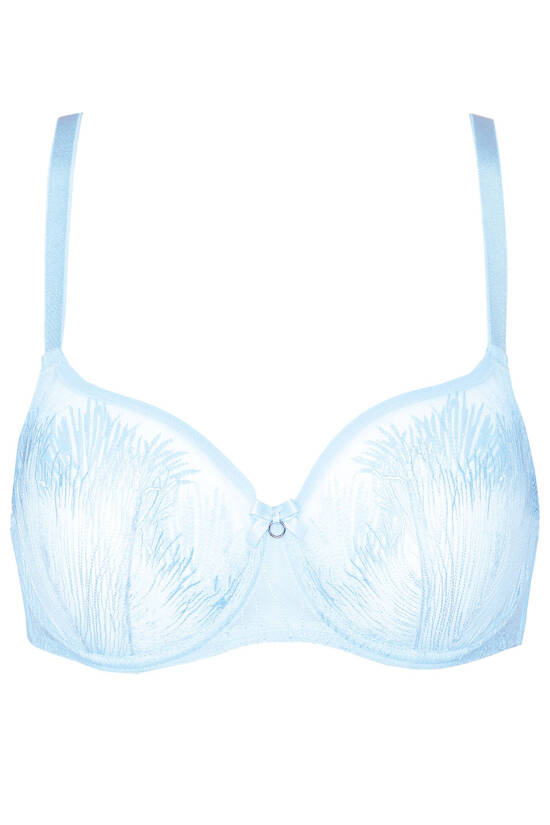 Mable bestickter Soft BH blau