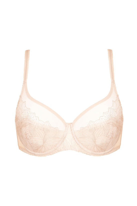 Calma bestickter Half Cup BH beige