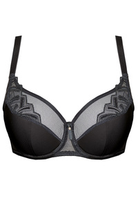 Angel bestickter Half Cup BH Schwarz