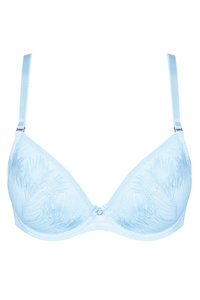 Mable bestickter Push-up BH blau