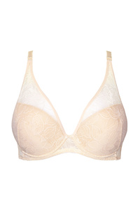 Lori Push-up BH mit Blumenspitze beige