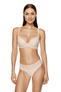 Luna Push-Up BH mit Streifen beige