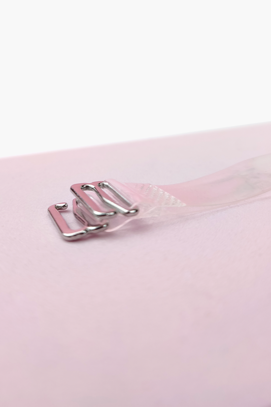 Klare BH Träger (2 satz) 12 mm mit Metallhaken