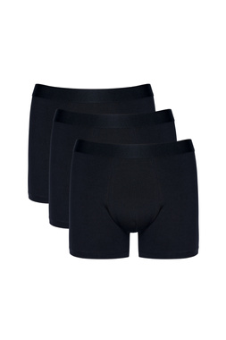 Schwarze Herren-Boxershorts aus Baumwolle, Basic, Dreierpack