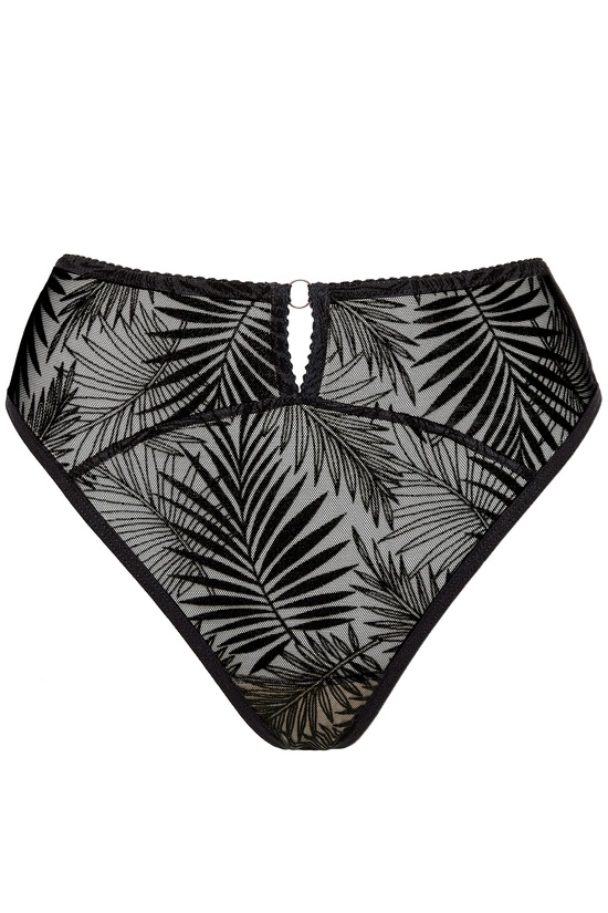 Mare Tangas mit hoher Taille Schwarz