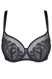 Angel bestickter Soft Cup BH Schwarz