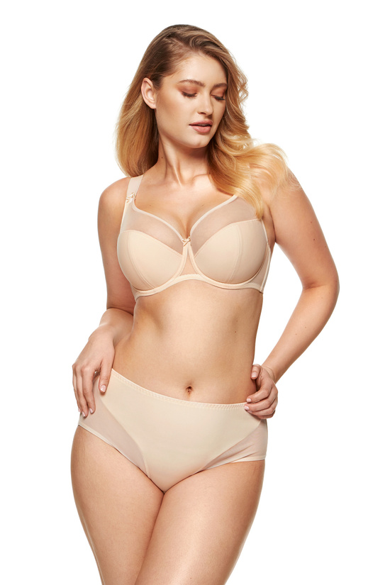 Zara klassischer Half Cup BH beige