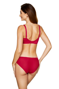 Pamela Bestickter Soft BH karminrot