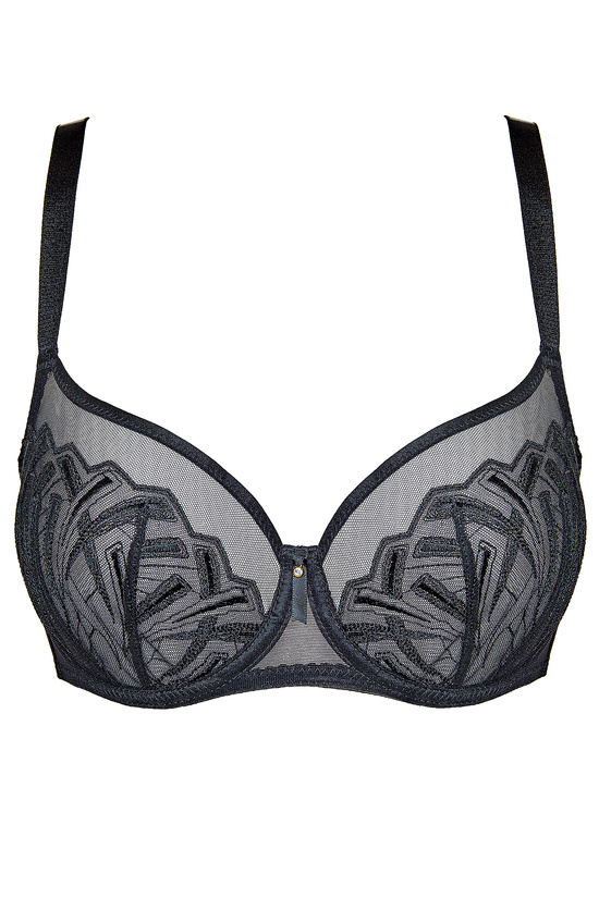 Angel bestickter Soft Cup BH Schwarz