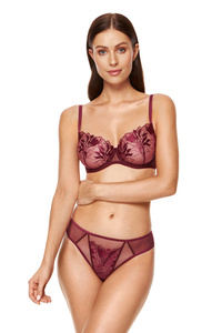Coco bestickter Soft BH weinrote
